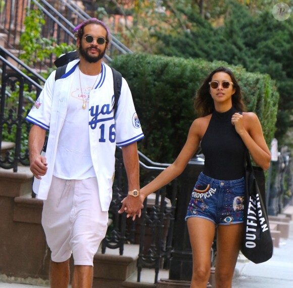 Joakim Noah et Lais Ribeiro à New York le 11 septembre 2019.
