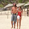 Exclusif - Lais Ribeiro et son compagnon Joakim Noah passent leurs vacances sur une plage Tulum au Mexique le 1er juin 2019.