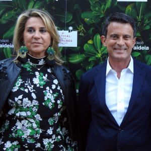 Manuel Valls et Susana Gallardo lors du Festival Jardins Pedralbes, à Barcelone, le 5 juin 2019.