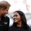 Le prince Harry, duc de Sussex, et Meghan Markle, duchesse de Sussex vont saluer les équipes de baseball "Boston Red Sox" et "New York Yankees" dans leurs vestiaires dans le cadre des Invictus Games 2019 au London Stadium. En cette occasion, le couple royal a reçu en cadeau pour leur fils Archie, un maillot floqué "Archie", de la part de chaque équipe, avant de rejoindre les tribunes pour assister au match. Londres, le 29 juin 2019.