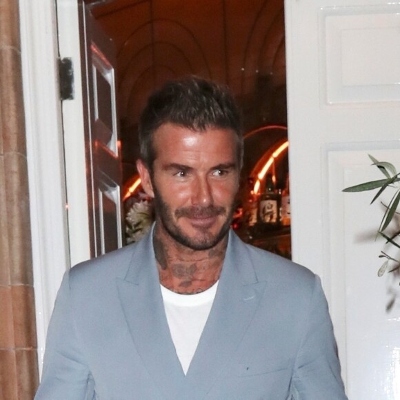 David Beckham - Les célébrités assistent au dîner Beckham organisé au "Harry's Bar" lors de la Fashion week à Londres, le 15 septembre 2019.