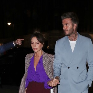 David Beckham, Victoria Beckham - Les célébrités assistent au dîner Beckham organisé au "Harry's Bar" lors de la Fashion week à Londres, le 15 septembre 2019.