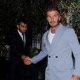 David Beckham - Les célébrités assistent au dîner du couple Beckham organisé au "Harry's Bar" lors de la Fashion week à Londres, le 15 septembre 2019.