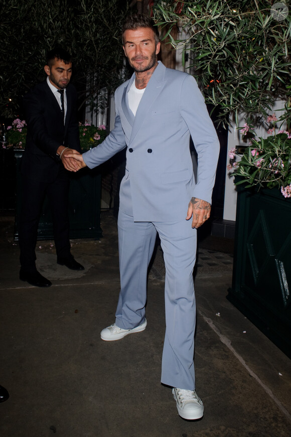 David Beckham - Les célébrités assistent au dîner du couple Beckham organisé au "Harry's Bar" lors de la Fashion week à Londres, le 15 septembre 2019.
