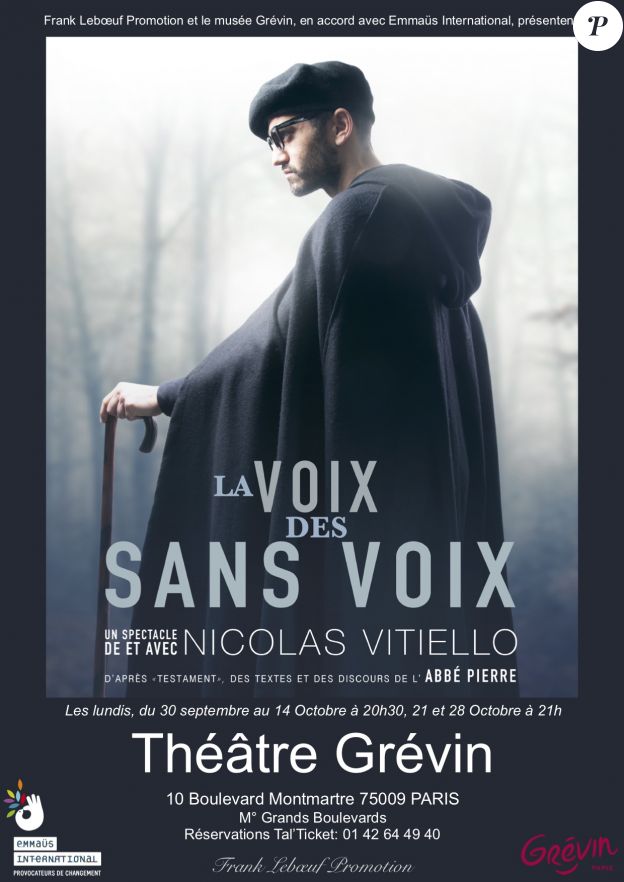 La voix des Sans Voix, au Théâtre Grévin, à Paris.