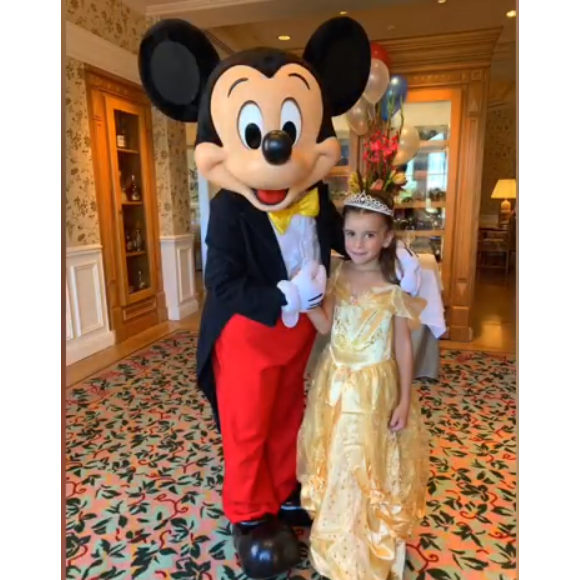 Jade Lagardère a fêté les 7 ans de Liva à Disneyland Paris, le 16 septembre 2019.