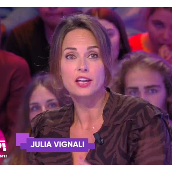 L'animatrice de M6 Julia Vignali invitée dans "Touche pas à mon poste", le 18 septembre 2019, sur C8