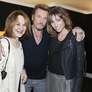 Exclusif - Nathalie Baye, Johnny Hallyday et Laura Smet au concert du rockeur au POPB de Bercy à Paris le 15 juin 2013