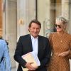 Maître Jacques Verrecchia (représente Jade et Joy), Laeticia Hallyday - Laeticia.Hallyday sort du cabinet de ses nouveaux avocats avec son père et ils marchent avenue Montaigne à Paris le 18 septembre 2019.