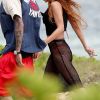 Rihanna et Chris Brown sur une plage d'Hawaï le jour des 25 ans de la chanteuse le 20 fevrier 2013.