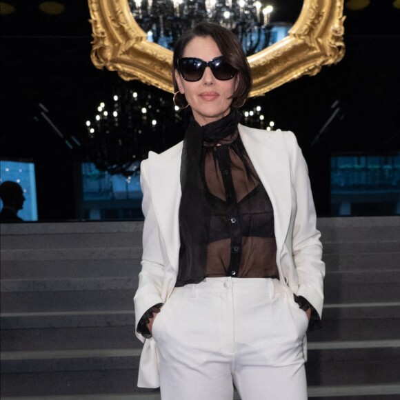Monica Bellucci assiste au défilé Dolce & Gabbana, collection printemps-été 2020, à la Fashion Week de Milan. Milan, le 22 septembre 2019.