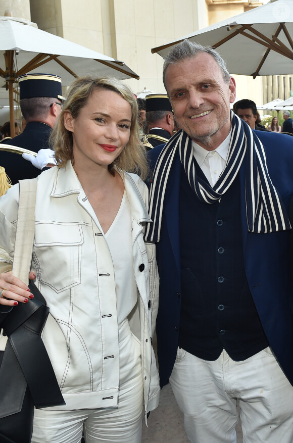 Jean-Charles de Castelbajac et sa compagne Pauline de Drouas - Conférence de presse du "Longines Paris Eiffel Jumping" (Etape du Longines Global Champions Tour 2018) au Café de l'Homme à Paris le 29 mai 2018. © Veeren/Bestimage