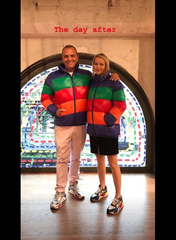 Jean-Charles de Castelbajac et son épouse Pauline dans des créations pour United colors of Benetton. Instagram, le 22 septembre 2019.