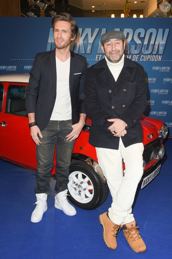 Philippe Lacheau et Kad Merad à l'avant-première du film "Nicky Larson et le Parfum de Cupidon" au cinéma Le Grand Rex à Paris, France, le 1er février 2019. © Coadic Guirec/Bestimage