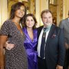 Karine Le Marchand, Pierre Hermé et sa femme Valérie - Cérémonie de remise des insignes de Commandeur dans l'Ordre des Arts et des Lettres à Pierre Hermé et de Chevalier dans l'Ordre des Arts et des Lettres à David Sinapian au Ministère de la Culture à Paris, le 23 septembre 2019. © Marc Ausset-Lacroix/Bestimage