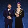 Lionel Messi (Lionel Messi a été élu meilleur joueur de l'année 2019, FIFA "The Best") , Megan Rapinoe ( Megan Rapinoe, a été élue meilleure joueuse de l'année 2019, FIFA "The Best") ( Megan Rapinoe ( Megan Rapinoe, a été élue meilleure joueuse de l'année 2019, FIFA "The Best") a été élue meilleure joueuse de l'année 2019, FIFA "The Best".) - Intérieur - Les célébrités arrivent à la cérémonie des Trophées Fifa "The Best" 2019 à la Scala à Milan, Italie © Imago Sport / Panoramic / Bestimage