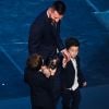 Lionel Messi (Lionel Messi a été élu meilleur joueur de l'année 2019, FIFA "The Best") et ses fils Thiago et Mateo - Intérieur - Les célébrités arrivent à la cérémonie des Trophées Fifa "The Best" 2019 à la Scala à Milan, Italie © Imago Sport / Panoramic / Bestimage