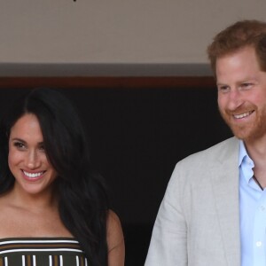 Le prince Harry, duc de Sussex, et Meghan Markle, duchesse de Sussex, se rendent à la résidence de l'ambassadeur à Cape Town, au 2 ème jour de leur visite en Afrique du Sud. Le 24 septembre 2019  On September 24th 2019. The Duke and Duchess of Sussex at a reception at the High Commissioner's Residence in Cape Town, on day two of their tour of Africa.24/09/2019 - Cape Town