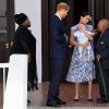 Meghan Markle, le prince Harry et leur fils Archie rencontrent Desmond Tutu et sa fille à Cape Town, en Afrique du Sud, le 25 septembre 2019.
