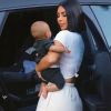 Kim Kardashian avec son bébé Psalm le 26 septembre 2019 à Los Angeles.