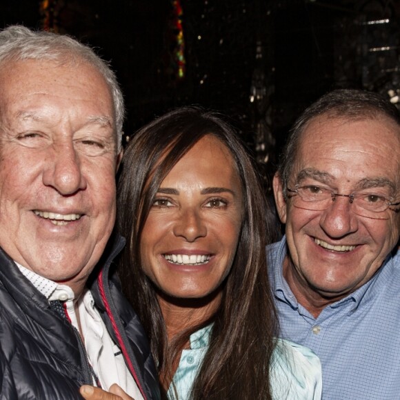 Stéphane Collaro, Nathalie Marquay et son mari Jean-Pierre Pernaut assistent à la soirée de sortie du clip "Radio Aktébo" de l'association Aktebo, au profit des enfants malades, au Don Camilo. Paris, le 17 septembre 2019. © Jack Tribeca/Bestimage