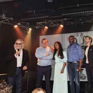 Jean-Pierre Pernaut avec sa femme Nathalie Marquay, Harry Roselmack, Raphaël Ferret et Charlotte Bermond assistent à la soirée de sortie du clip "Radio Aktébo" de l'association Aktebo, au profit des enfants malades, au Don Camilo. Paris, le 17 septembre 2019. © Jack Tribeca/Bestimage