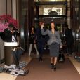Cardi B quitte l'hôtel Mandarin Oriental pour se rendre au défilé Thom Browne. Paris, le 29 septembre 2019. © Bestimage