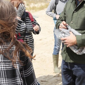 Exclusif - Le chanteur Jérémy Frérot, mari de L. Manaudou, accompagné d'une trentaine de bénévoles, a décidé cette année de lancer une opération de nettoyage de plages, "Initiatives oceanes" animée et dirigée par lui-même. Avec l'aide de Surfrider il a lancé cette collecte sur une de ses plages préférées depuis son enfance ici, entre Arcachon et les Landes le 3 Mai 2019. © Patrick Bernard/ Bestimage