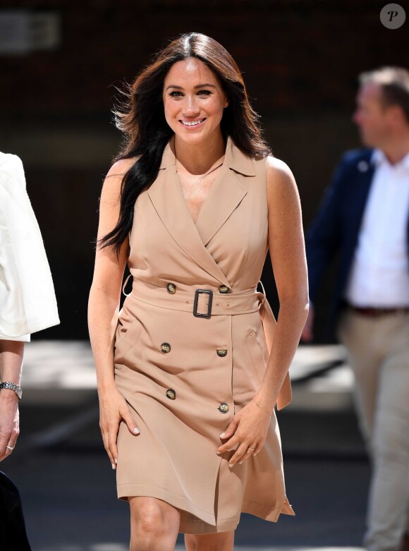 Meghan Markle, duchesse de Sussex, à l'Université de Johannesburg où elle participe à une table ronde avec l'Association des universités du Commonwealth, dont elle est la marraine à Johannesburg, Afrique du Sud, le 1er octobre 2019.