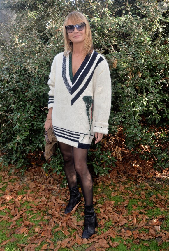 Axelle Laffont assiste au défilé Lacoste, collection printemps-été 2020 au Stade Roland-Garros. Paris, le 1er octobre 2019. © Veeren Ramsamy-Christophe Clovis/Bestimage