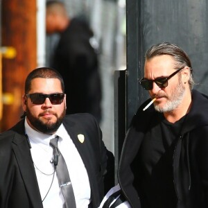 Joaquin Phoenix à son arrivée à l'émission Jimmy Kimmel Live à Los Angeles, le 1er octobre 2019
