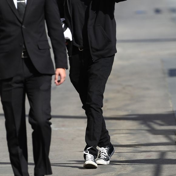Joaquin Phoenix à son arrivée à l'émission Jimmy Kimmel Live à Los Angeles, le 1er octobre 2019