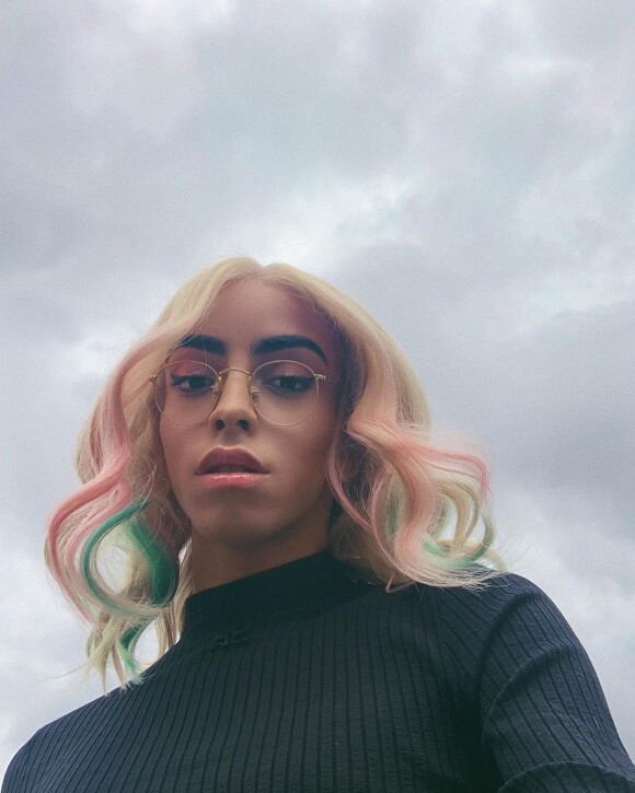 Bilal Hassani et sa perruque colorée sur Instagram- Septembre 2019.
