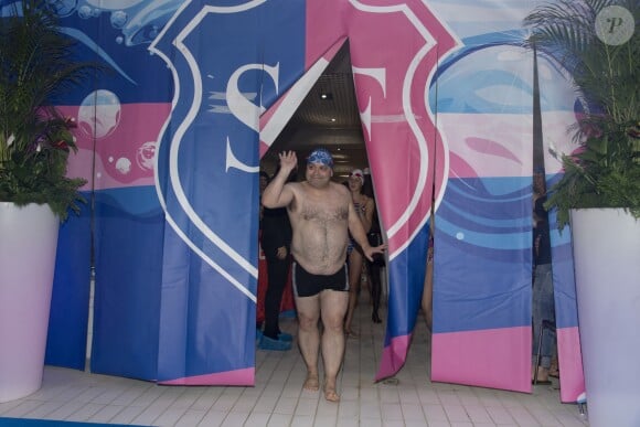 Yoann Riou lors du Challenges Swimming Heroes pour l'UNICEF lors du meeting Olympique à la piscine de Courbevoie, France, le 24 février 2019. © Pierre Perusseau/Bestimage