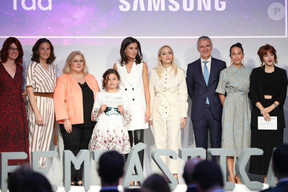 La reine Letizia d'Espagne assiste à la présentation du projet "Femtastica" par la fondation anti-drogue à Madrid (FAD), le 27 septembre 2019.