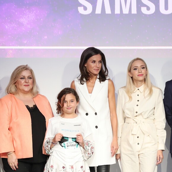La reine Letizia d'Espagne assiste à la présentation du projet "Femtastica" par la fondation anti-drogue à Madrid (FAD), le 27 septembre 2019.