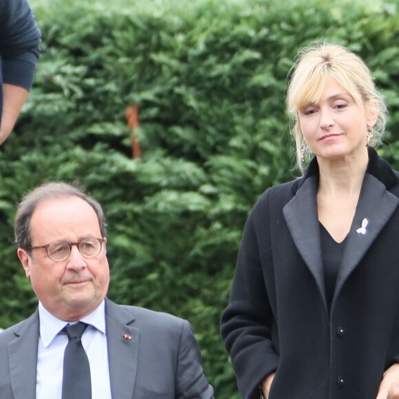 François Hollande et sa compagne Julie Gayet - Claude Chirac, son mari Frédéric Salat-Baroux et son fils Martin Rey-Chirac se sont rendu au musée du président Jacques Chirac de Sarran en Corrèze le 5 octobre 2019. © Patrick Bernard/Bestimage