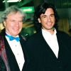Maurice Jarre, sa femme Fui Fong Khong Jarre et son fils Jean-Michel - Soirée des Victoires de la musique le 14 février 1995.