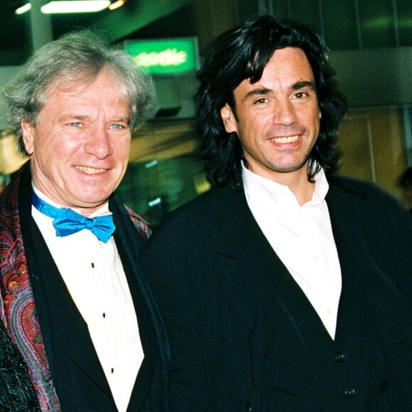 Maurice Jarre, sa femme Fui Fong Khong Jarre et son fils Jean-Michel - Soirée des Victoires de la musique le 14 février 1995.