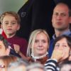 Le prince William, duc de Cambridge, Catherine (Kate) Middleton, duchesse de Cambridge et leurs enfants, le prince George et la princesse Charlotte, assistent à un match de Premier League opposant Norwich City à Aston Villa au stade Carrow Road, à Norwich, Royaume Uni, le 5 octobre 2019. Aston Villa a gagné 5-1.