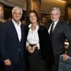 Antonio Belloni, Katia Toledano et Sidney Toledano lors de l'inauguration du nouveau restaurant de Yannick Alléno, le PavYllon, à Paris le 7 octobre 2019.