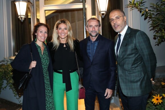 Annika Mennour, Mme & M Blanc, Kamel Mennour lors de l'inauguration du nouveau restaurant de Yannick Alléno, le PavYllon, à Paris le 7 octobre 2019.