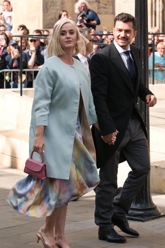 Katy Perry et son fiancé Orlando Bloom - Les invités arrivent au mariage de E. Goulding et C. Jopling en la cathédrale d'York, le 31 août 2019.