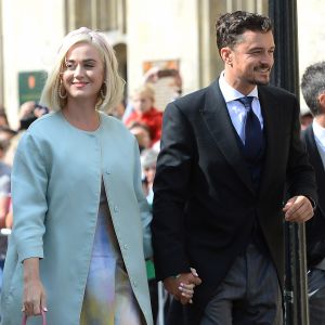 Katy Perry et son fiancé Orlando Bloom - Les invités arrivent au mariage de E. Goulding et C.Jopling en la cathédrale d'York, le 31 août 2019.