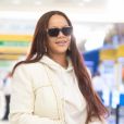 Rihanna arrive à l'aéroport de JFK à New York. Rihanna revient d'Italie où elle a passé des vacances romantiques avec son compagnon H. Jameel. Le 7 juin 2019.