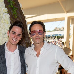 Anthony Delon et son frère Alain-Fabien Delon - Tente - Dîner - Longines Paris Eiffel Jumping au Champ de Mars à Paris, France, le 5 juillet 2019. © Luc Castel/Bestimage