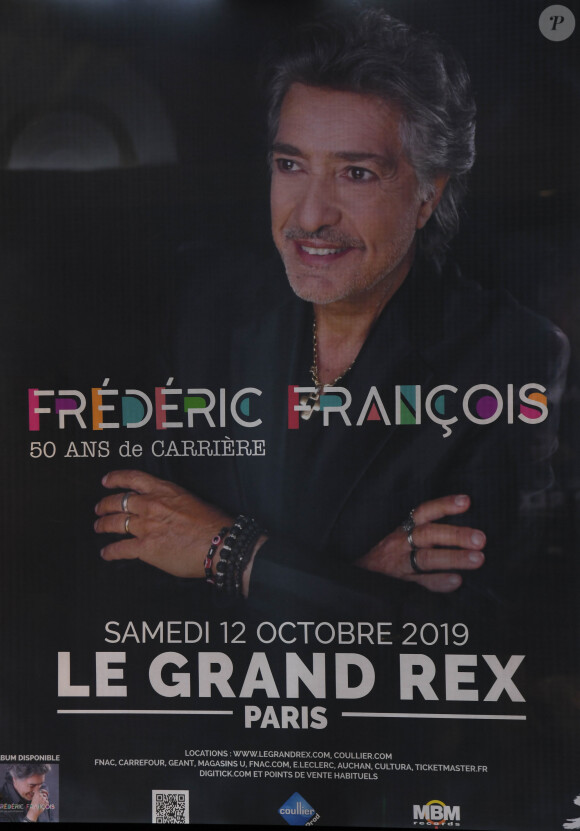 Exclusif - Affiche - Frédéric François fête ses 50 ans de carrière avec un concert au Grand Rex à Paris et une tournée en France le 12 octobre 2019 © Guirec Coadic / Bestimage