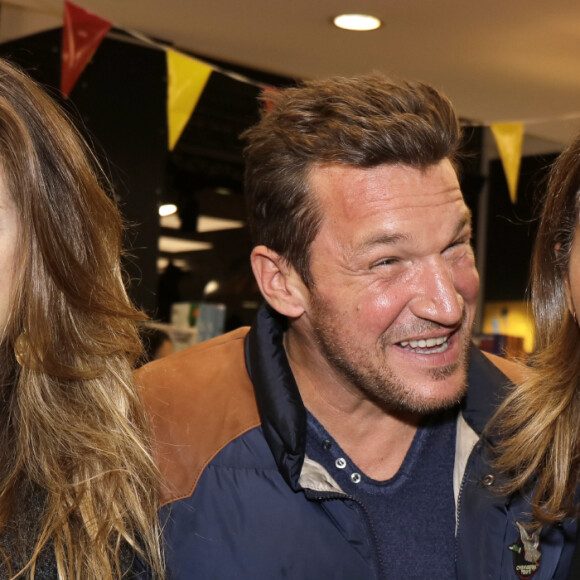 Exclusif - Benjamin Castaldi avec sa femme Aurore Aleman, Valérie Bénaïm - Sortie livre de Valérie Bénaïm à la librairie Eyrolles à Paris le 13 octobre 2019. © Cédric Perrin/Bestimage