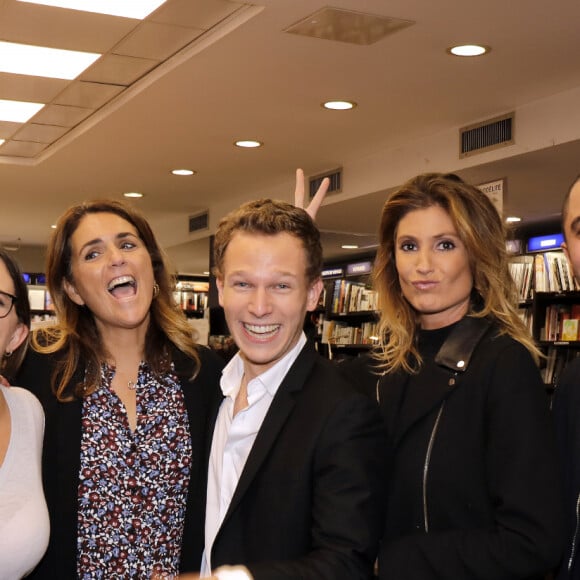 Exclusif - Benjamin Castaldi, Emilie Lopez, Valérie Bénaïm, Damien Canivez, Caroline Ithurbide et Jimmy Mohamed - Sortie livre de Valérie Bénaïm à la librairie Eyrolles à Paris le 13 octobre 2019. © Cédric Perrin/Bestimage