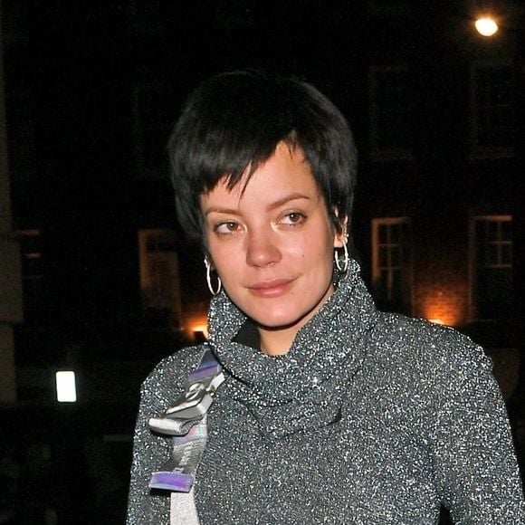 Lily Allen, le jour de son 34e anniversaire, à la sortie du restaurant "Scott's" à Londres, le 2 mai 2019.